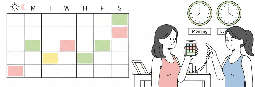 レッスンの時間帯や回数は自分に合うか?